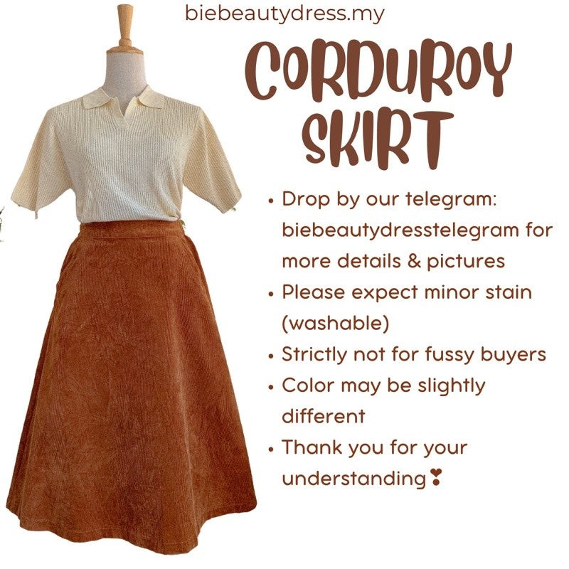 Ladies Corduroy Skirt Thrift