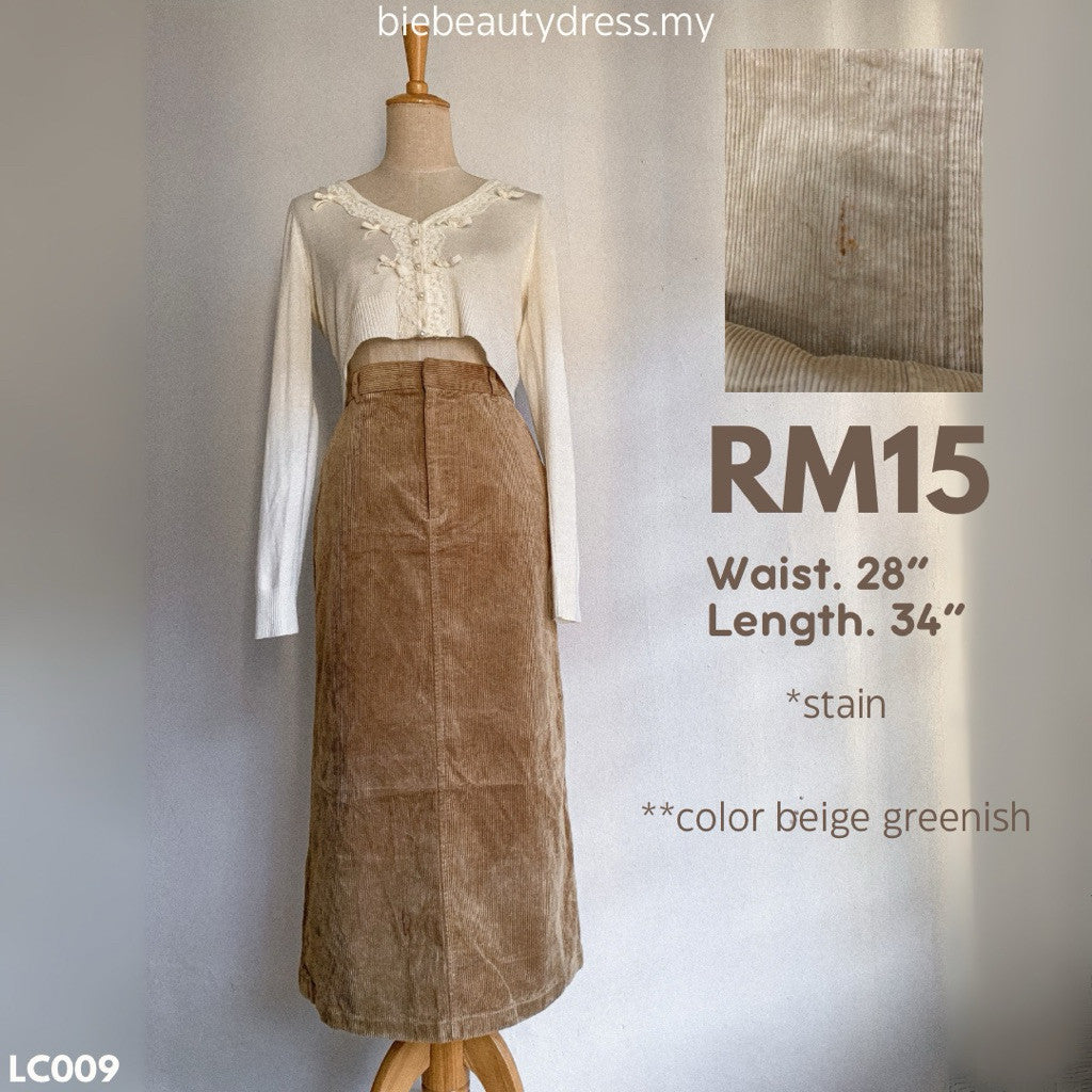Ladies Corduroy Skirt Thrift