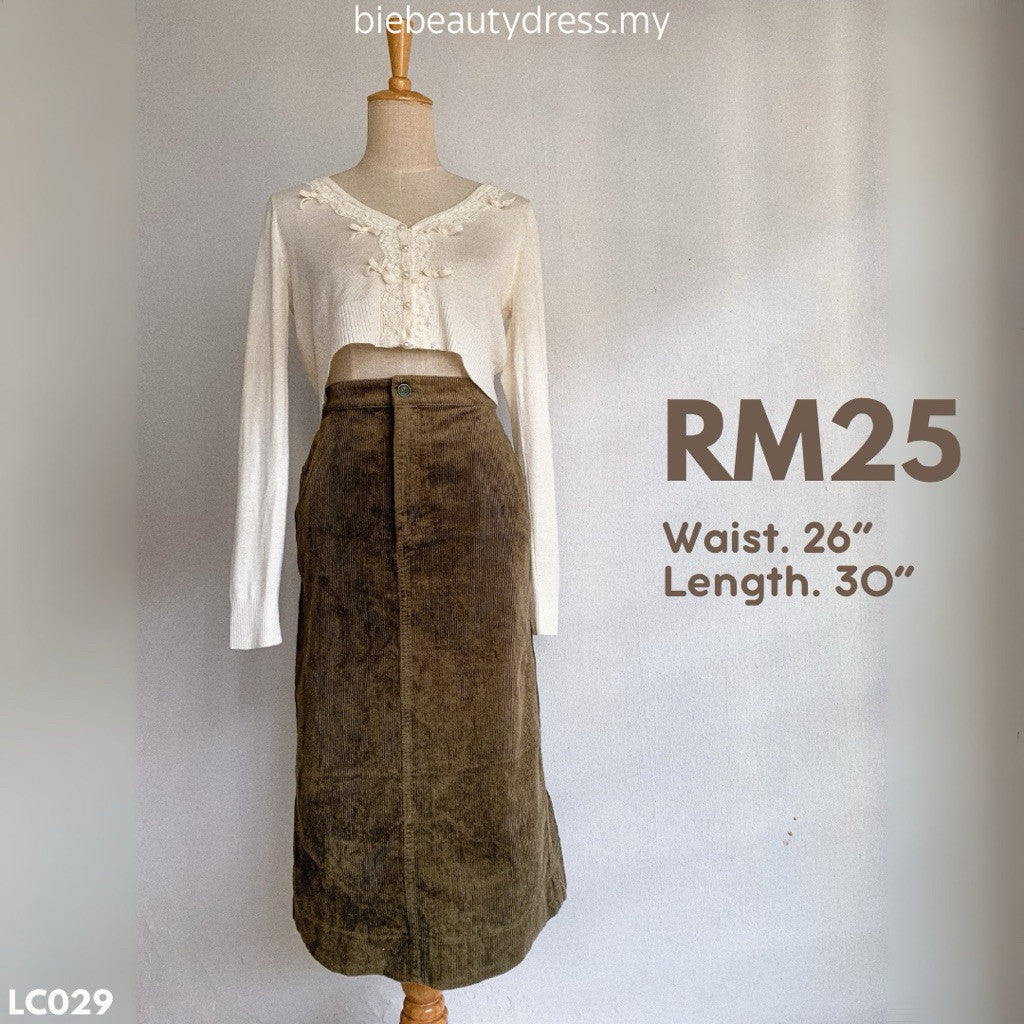 Ladies Corduroy Skirt Thrift